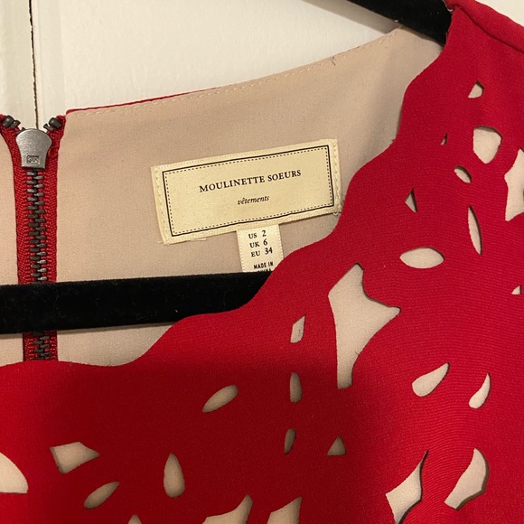 Anthropologie red midi dress - Picture 3 of 4